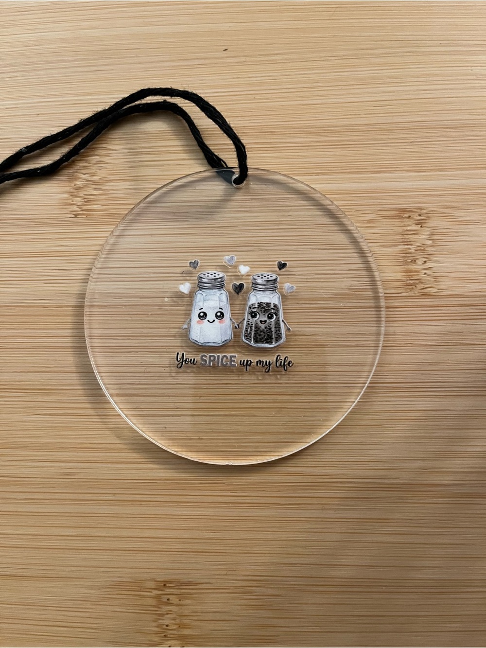 You spice up my life Ornament - White & Black Salt and Pepper Design